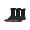 Under Armour Performance Tech Unisex 3-Pack Crew Socks - Black/Jet Grey