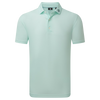 Footjoy Heritage Logo Lisle Polo Shirt - White/Mint
