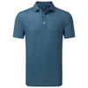 Footjoy Vegas Marker Lisle Polo Shirt - Mint Julep/Navy/Blue