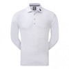 FootJoy Thermolite Long Sleeved Smooth Polo Shirts - White