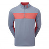 FootJoy Chest Stripe Chill-Out Pullovers - Graphite/Coral