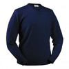 Glenbrae Lambswool V Neck Sweaters - Azure Blue