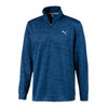 Puma Alterknit Camo 1/4 Zip Sweater - Dark Denim