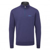 Oscar Jacobson Hawkes Tour 1/4 Zip Sweaters - Navy