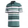 adidas Ultimate365 Engineered Stripe Polo Shirts - Tech Emerald/Black/White/Pink Tint