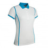 Glenmuir Perrie Womens Polo Shirts - White/Cobalt