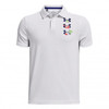 Under Armour Performance Paradise Graphic Junior Polo Shirts - Bauhaus Blue/White