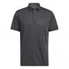 adidas Textured Jacquard Polo Shirts - Grey Five/Black