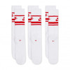 Nike Everyday Essential Crew Socks (3 Pairs) - White/University Red/University Red