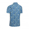 Callaway All Over Tropical Print Polo Shirt - Vallarta Blue