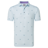 FootJoy Thistle Print Lisle Polo Shirt -  Mist