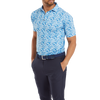 FootJoy Primrose Print Lisle Polo Shirt - Ocean