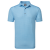 FootJoy Scallop Shell Foulard Lisle Polo Shirt - Blue Sky