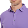 FootJoy Solid with Primrose Trim Polo Shirt - Thistle