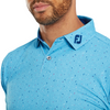 FootJoy Eu Tweed Texture Polo Shirt - Blue Sky
