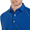 FootJoy Raker Print Lisle Polo Shirt - Deep Blue
