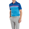 FootJoy Colour Block Interlock Polo Shirt - Ocean