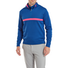 FootJoy Mens Inset Stripe Chill-Out Midlayer Pullover - Deep Blue