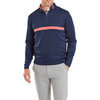 FootJoy Mens Inset Stripe Chill-Out Midlayer Pullover - Navy