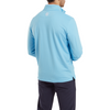 FootJoy Glen Plaid Print Chill-Out 1/4 Golf Pullover - Blue Sky