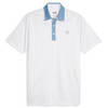 Puma Pure Geo Golf Polo Shirt - White Glow / Zen Blue