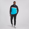 Puma Pure Colorblock 1/4 Zip Sweater - PUMA Black / Aqua Blue