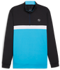 Puma Pure Colorblock 1/4 Zip Sweater - PUMA Black / Aqua Blue