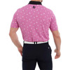 FootJoy Scattered Floral Pique Polo Shirts - Orchid With Black