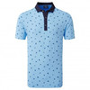 FootJoy Scattered Floral Pique Polo Shirts - True Blue With Navy