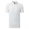 FootJoy Engineered Foulard Lisle Polo Shirts - White/True Blue/Navy