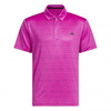 Adidas Stripe Zipper Polo Shirts - Lucid Fuchsia/Black