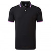 FootJoy Solid With Trim Pique Polo Shirts - Black