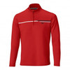 Mizuno Breeze T-Stripe 1/4 Zip Sweaters - Red