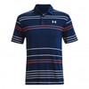 Under Armour Playoff 2.0 Pitch Stripe Polo Shirts - Academy/Rush Red/White