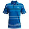 Under Armour Playoff 2.0 Pitch Stripe Polo Shirts - Cruise Blue/Black/White