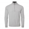 Oscar Jacobson Waldorf Half Zip Sweaters - Light Grey