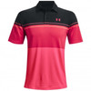 Under Armour Playoff 2.0 Block Fade Polo Shirts - Black/Knock Out/Penta Pink