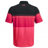 Under Armour Playoff 2.0 Block Fade Polo Shirts - Black/Knock Out/Penta Pink