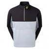 FootJoy HydroKnit 1/2 Zip Tops - Black/Grey/Lime