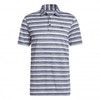 adidas Two Colour Stripe Polo Shirts Left Chest - Collegiate Navy/White