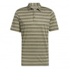 adidas Two Colour Stripe Polo Shirts Left Chest - Olive Strata/Hemp