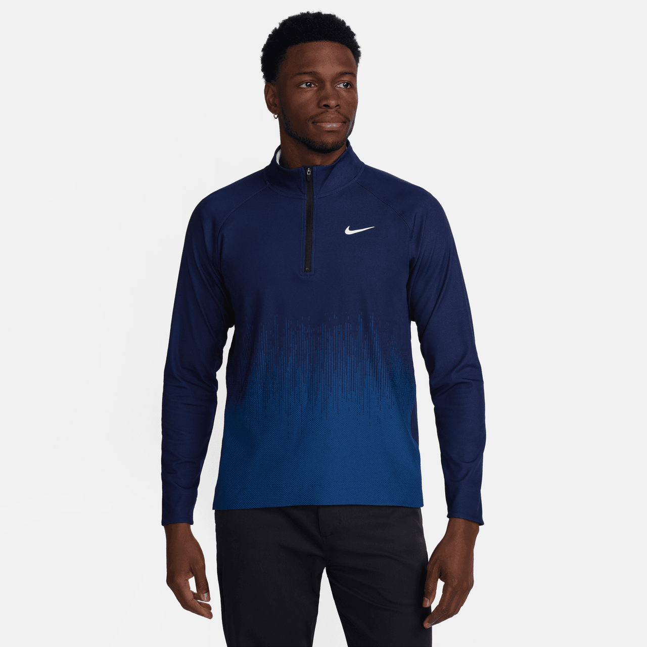 Nike M NK TOUR Dri-Fit ADV HZ TOP MIDNIGHT NAVY/COURT BLUE/WHITE