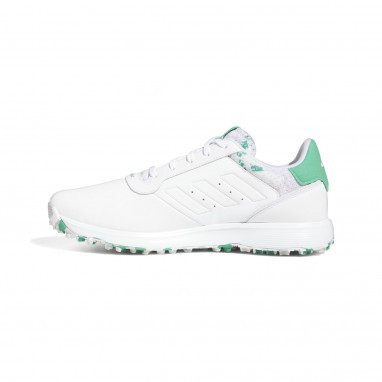 adidas S2G SL Leather 23 Golf Shoes - White/Grey One/Court Green
