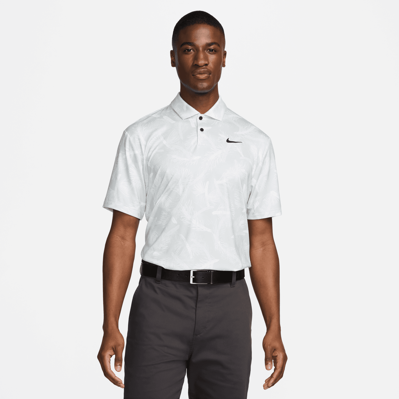 white nike golf shirt