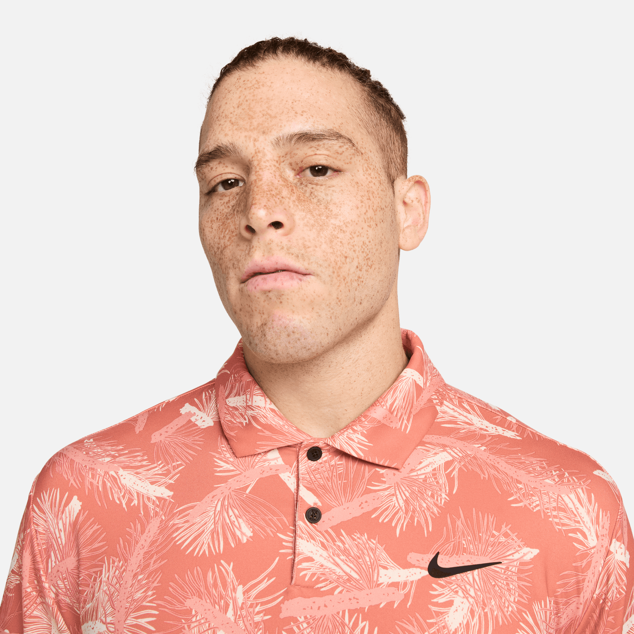 nike orange golf polo