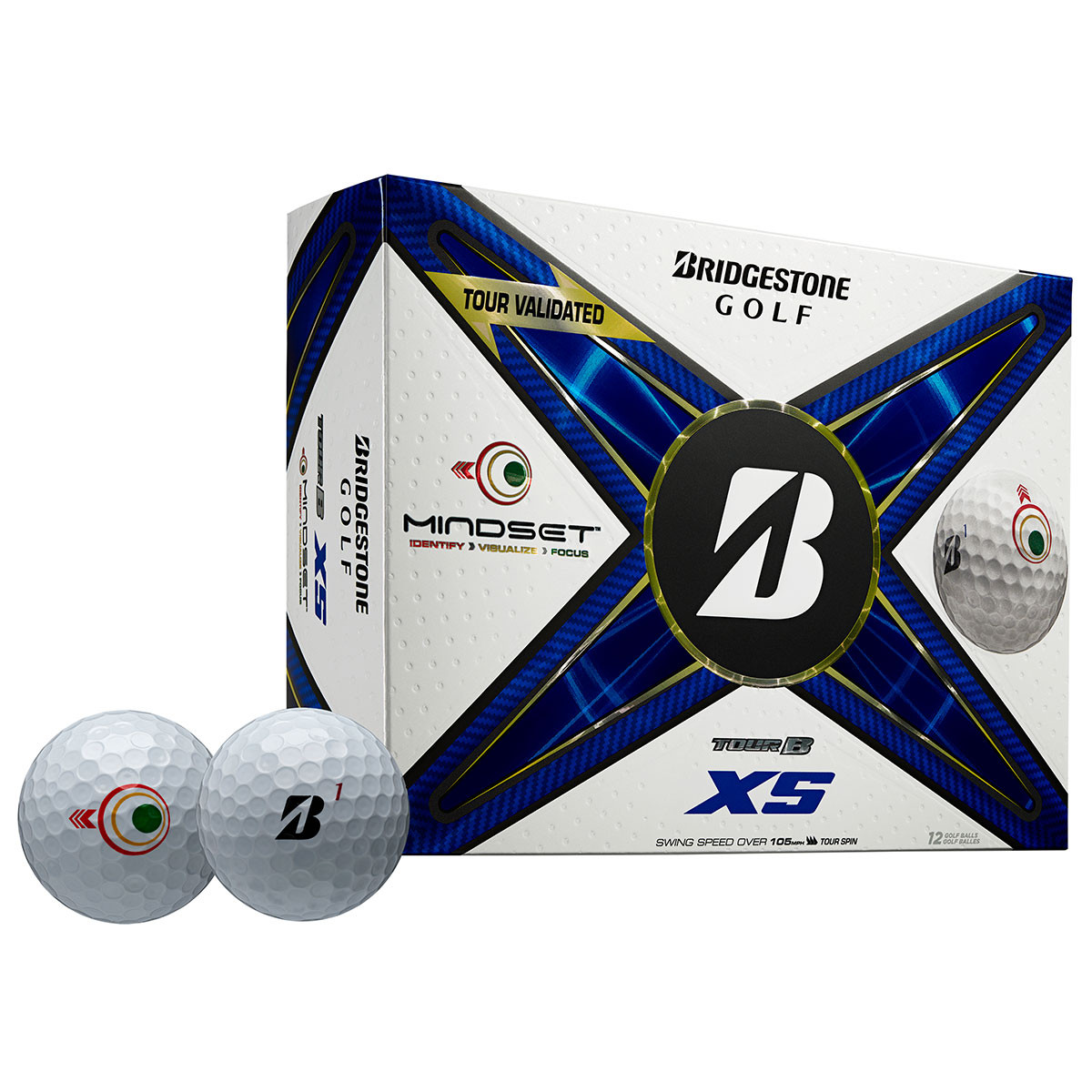Bridgestone Tour B XS Mindset 12 Golf Ball Pack | Golf Support