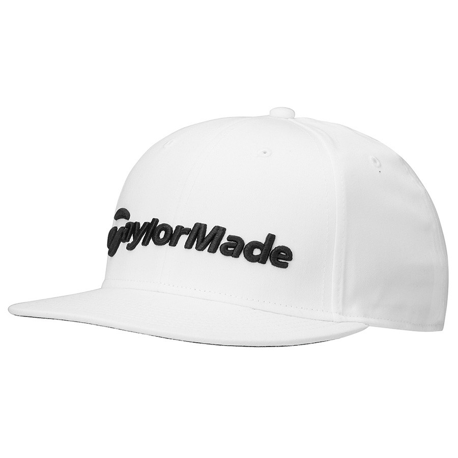 TaylorMade Evergreen Flatbill Snapback Hat White | Golfsupport