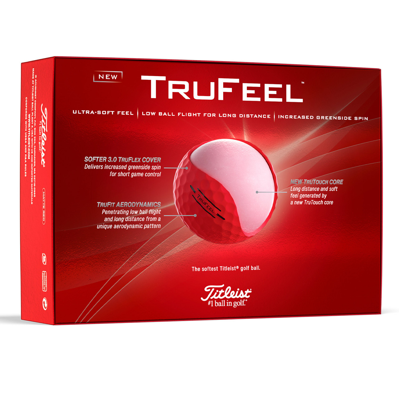 Titleist New Tru Feel Golf Balls - Red | Golf Support