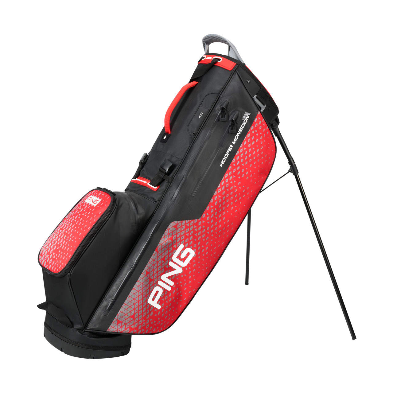 PING Hoofer キャディバッグ ブラック/レッド Ping Hoofer Monsoon Stand Bag - Black/Red | Golfsupport
