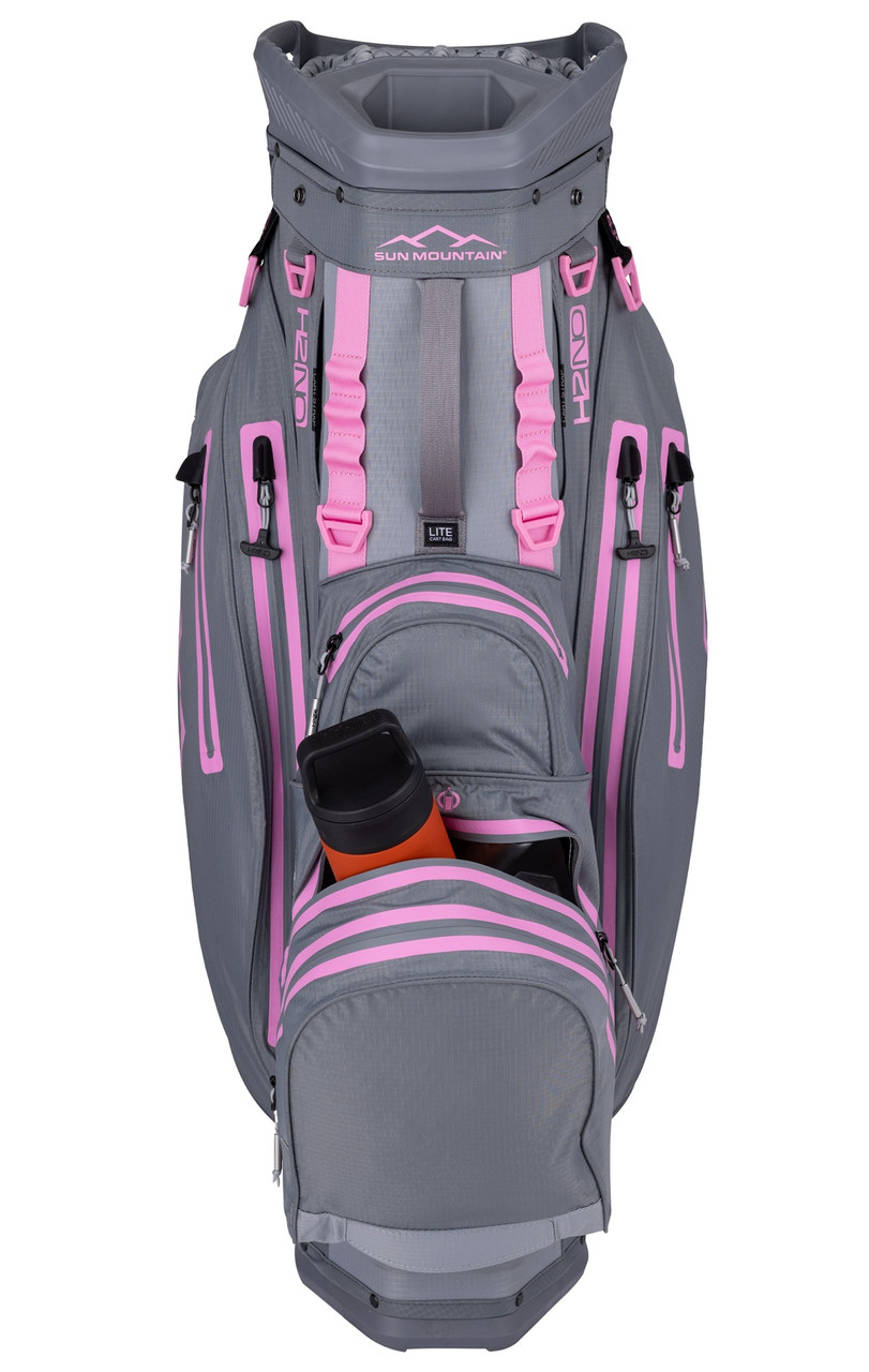 Sun Mountain H2NO Lite Golf Cart Bag - Nickel/Cadet/Pink Sun Mountain H2NO Lite Golf Cart Bag - Nickel/Cadet/Pink